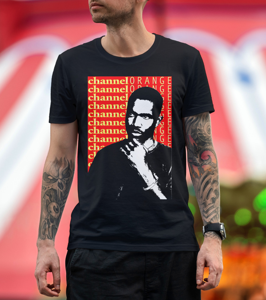 Channel Orange Frank Ocean Black and White Portrait T-Shirt