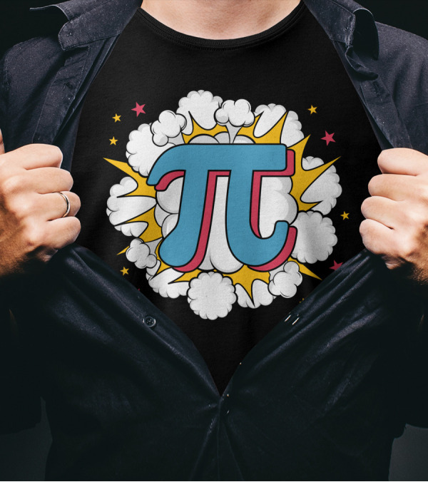 Pi Comic Explosion Funburst T-Shirt