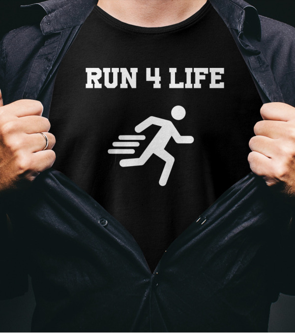 RUN 4 LIFE Running Stick Figure T-Shirt