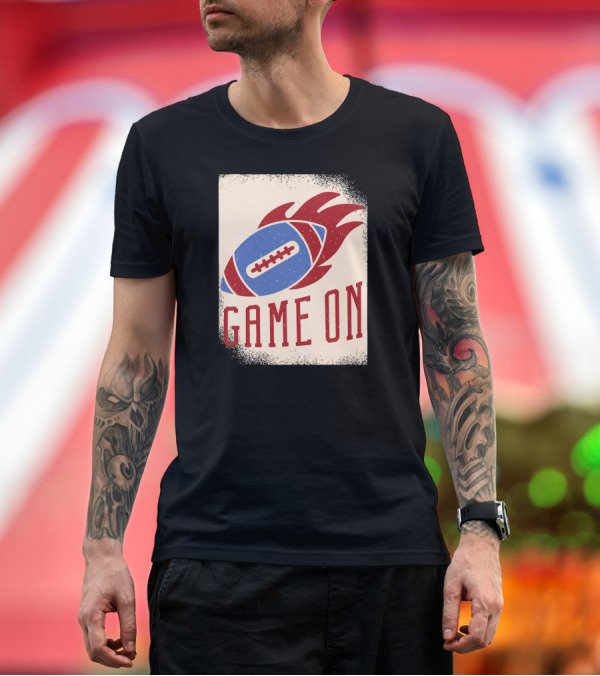 Premium T-Shirt: Game On American Football Ball T-Shirt Game On American Football Ball T-Shirt