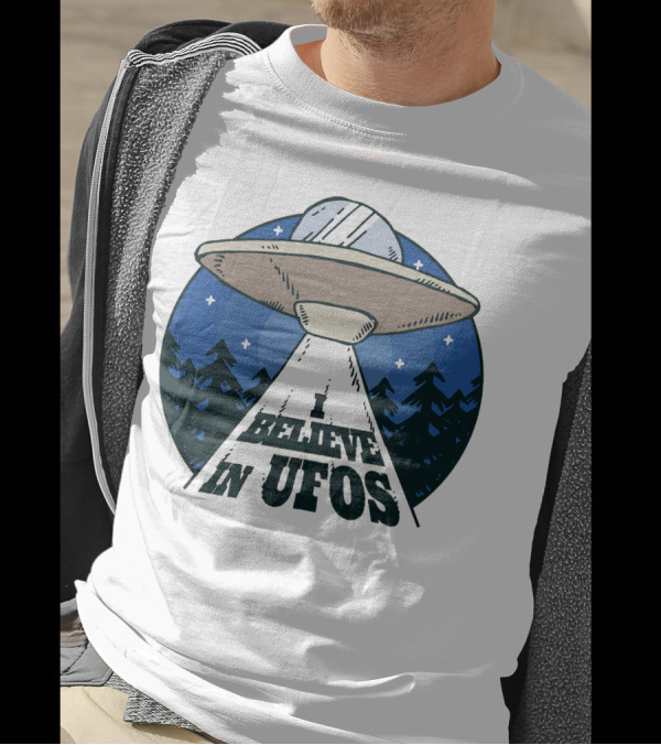 I Believe In UFOs Alien Spaceship T-Shirt