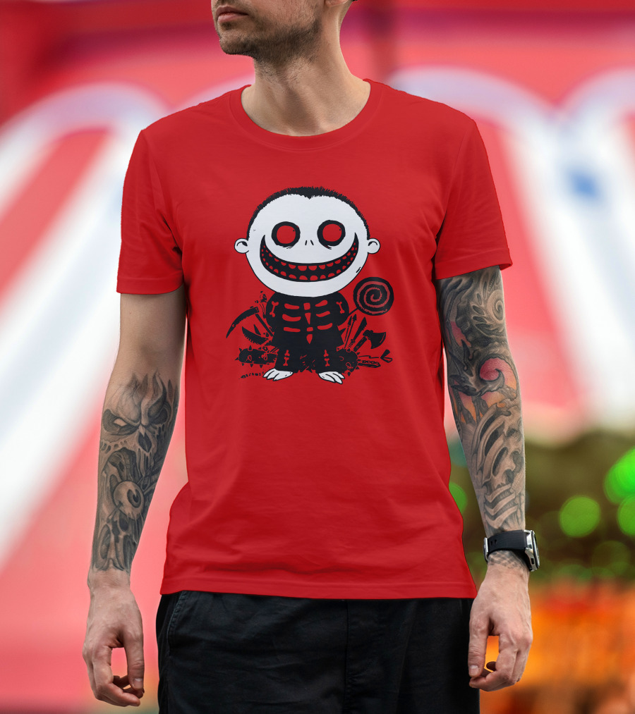 Barrel Skellington Lollipop Spiral Halloween T-Shirt