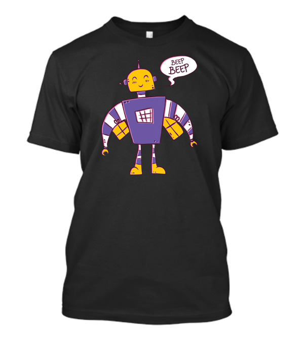Beep Beep Robot Cute Smiling Character T-Shirt
