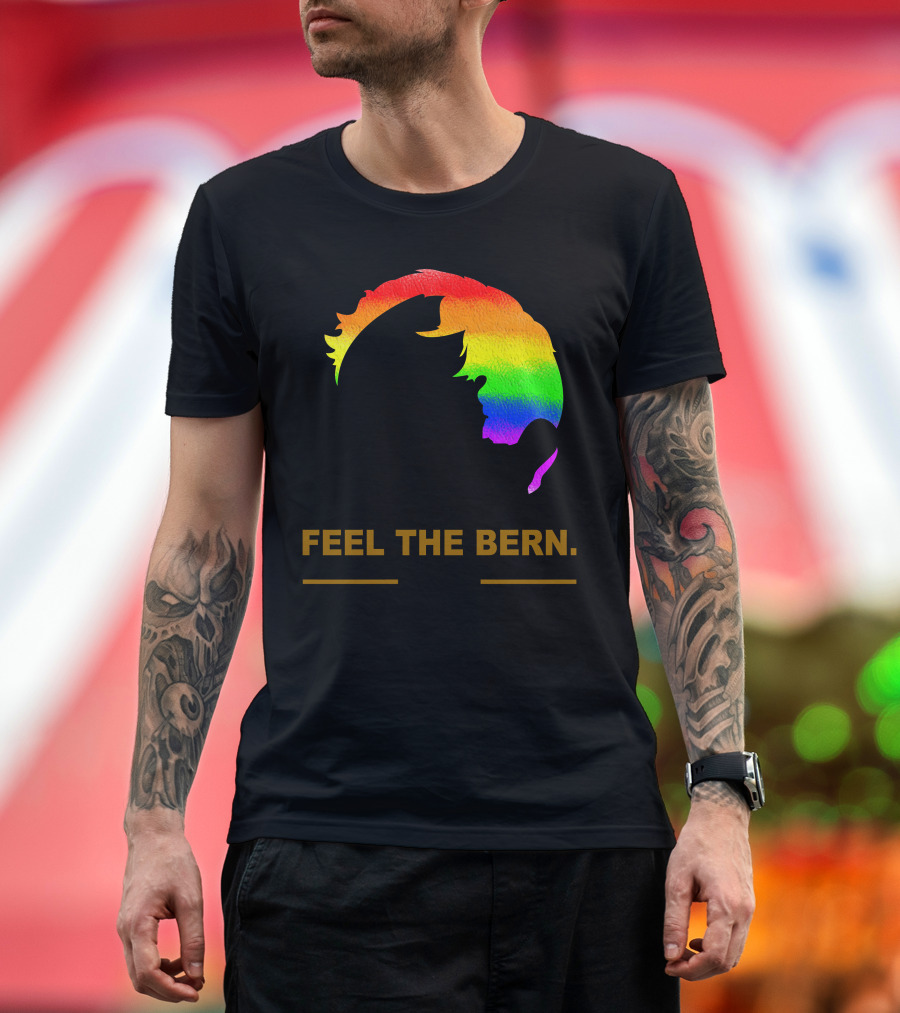 FEEL THE BERN Rainbow Hair Pride T-Shirt