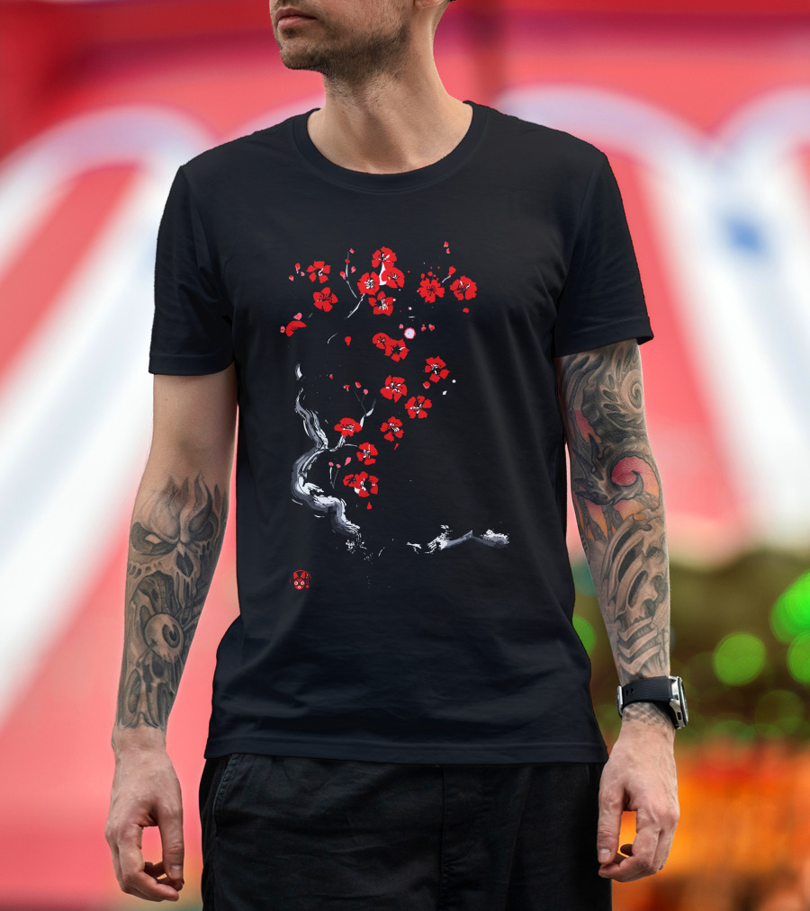 Little Forest Spirits Kodama Cherry Blossom Tree Japan Essence T-Shirt