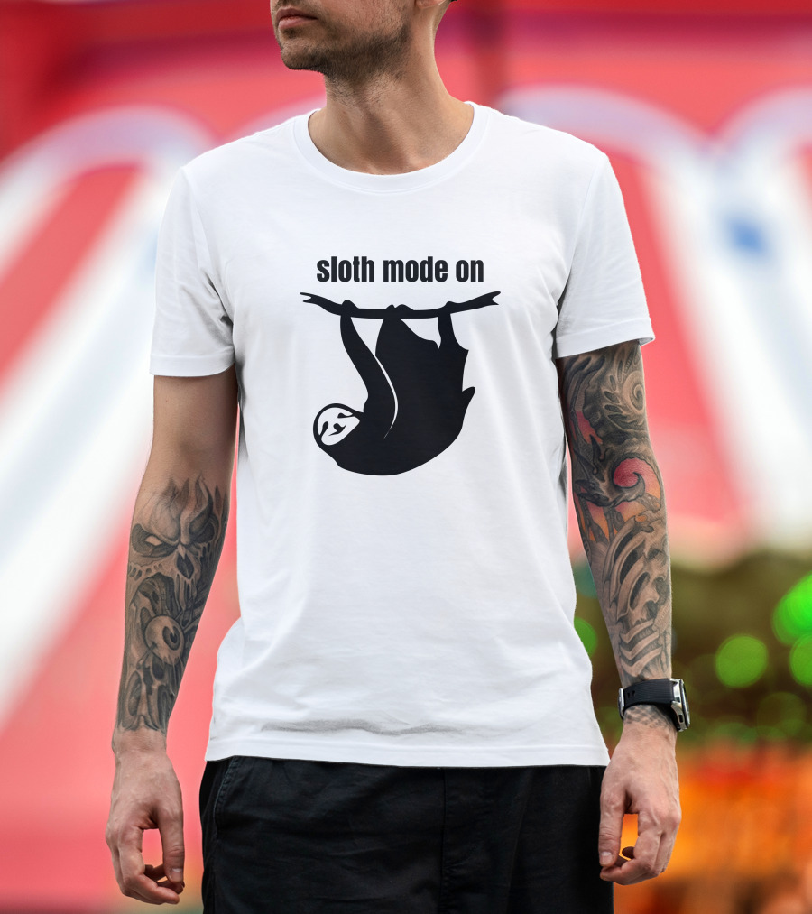 Hanging Sloth Mode On T-Shirt