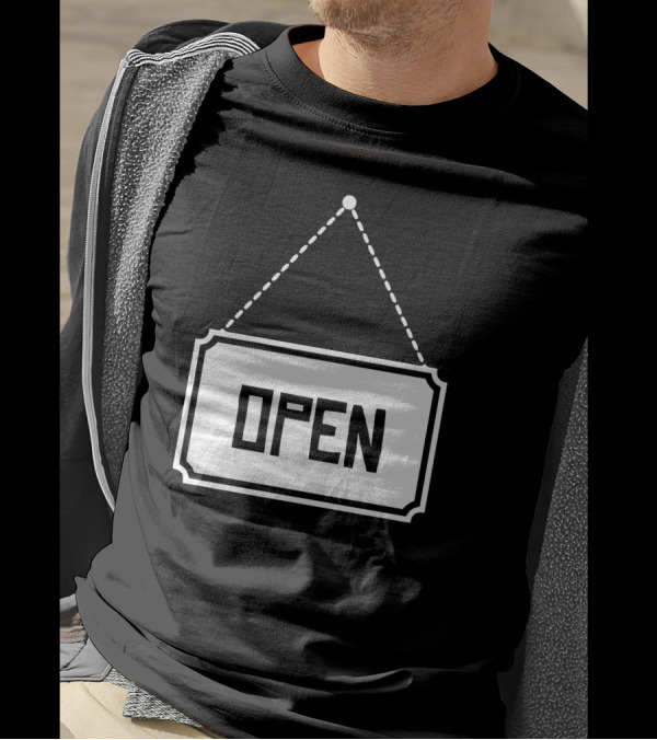 Open Sign Hanging Shield T-Shirt