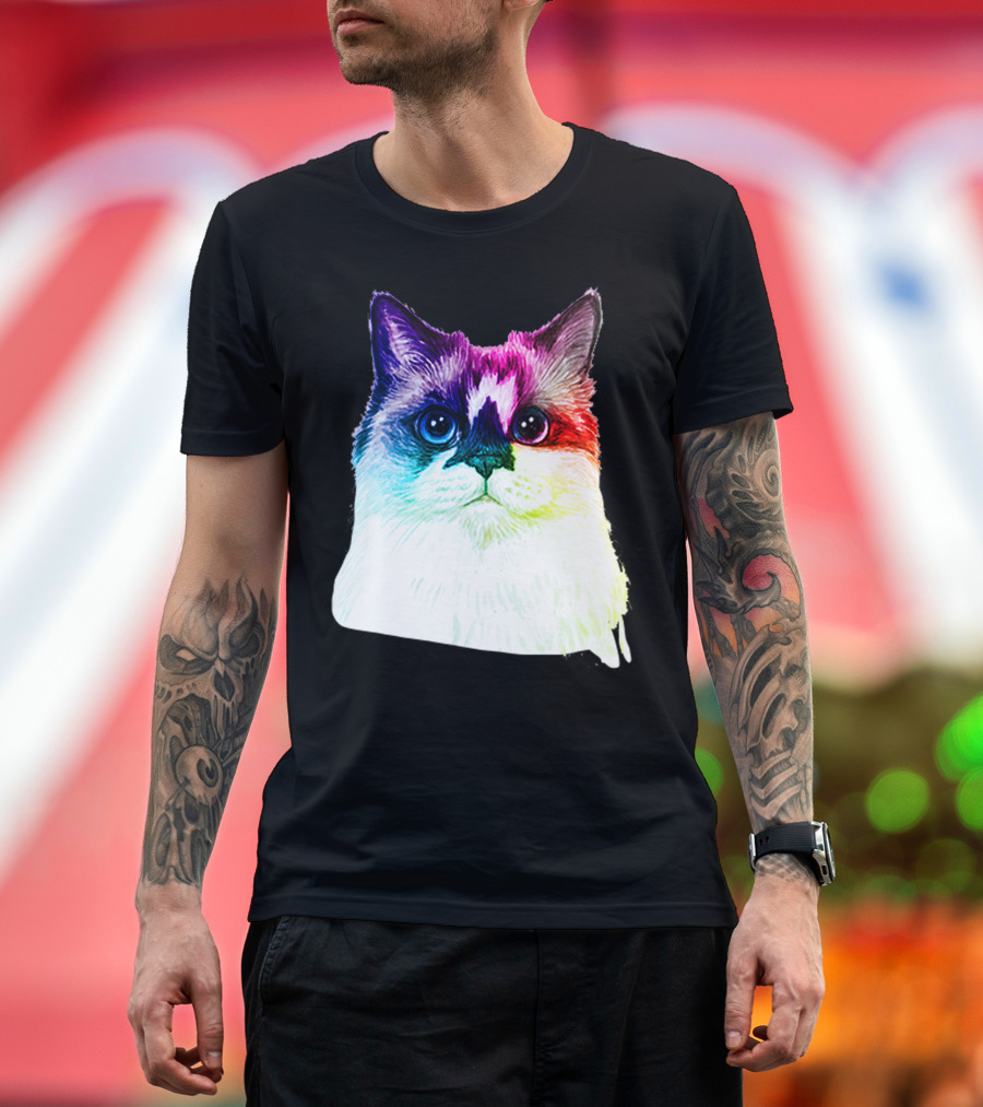 Birman Cat Rainbow Pride Colors T-Shirt