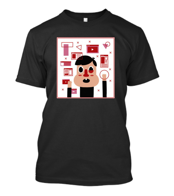 Brain Overflow With Open Browser Tabs And Icons T-Shirt