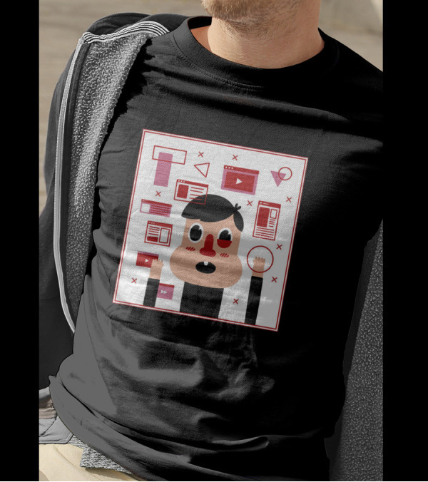 Brain Overflow With Open Browser Tabs And Icons T-Shirt