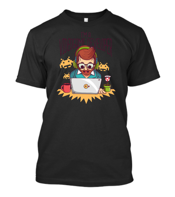 I'm A Video Game Developer Retro Pixel Gamer Coding Fun T-Shirt