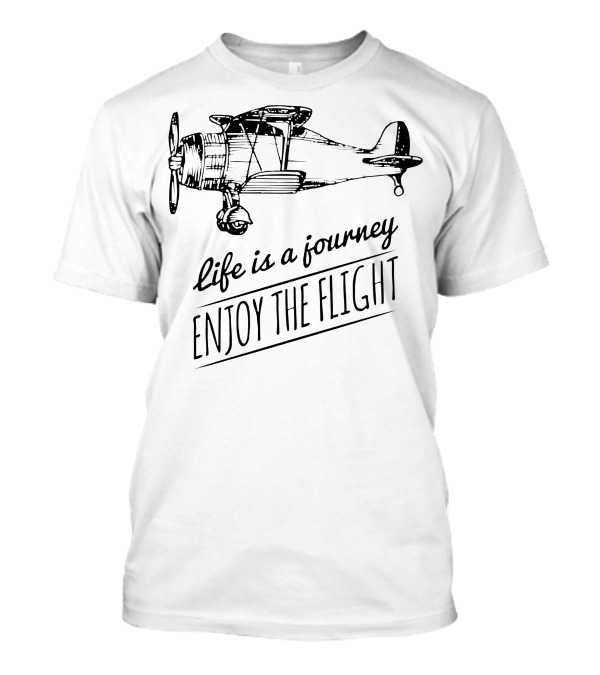 Life Is A Journey Enjoy The Flight Vintage Airplane T-Shirt