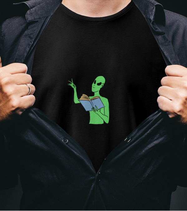 But First Books Alien Reading T-Shirt