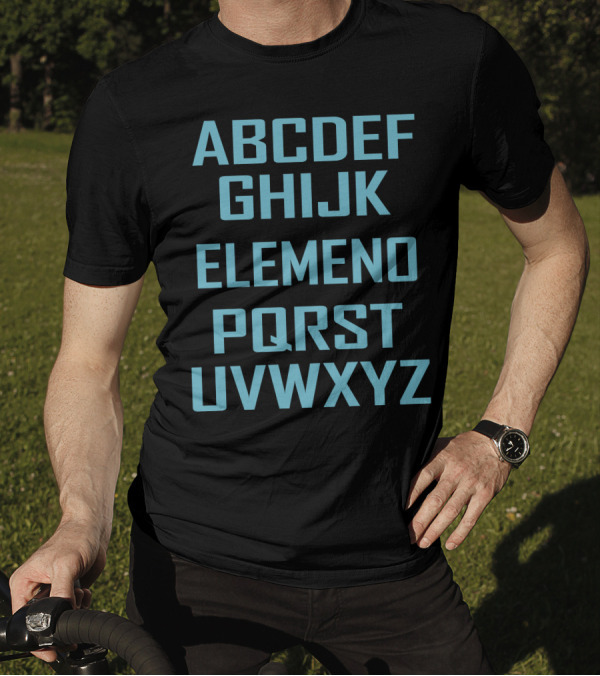 ABC Elemeno Alphabet Funny Geek Teacher Nerd School Spelling T-Shirt
