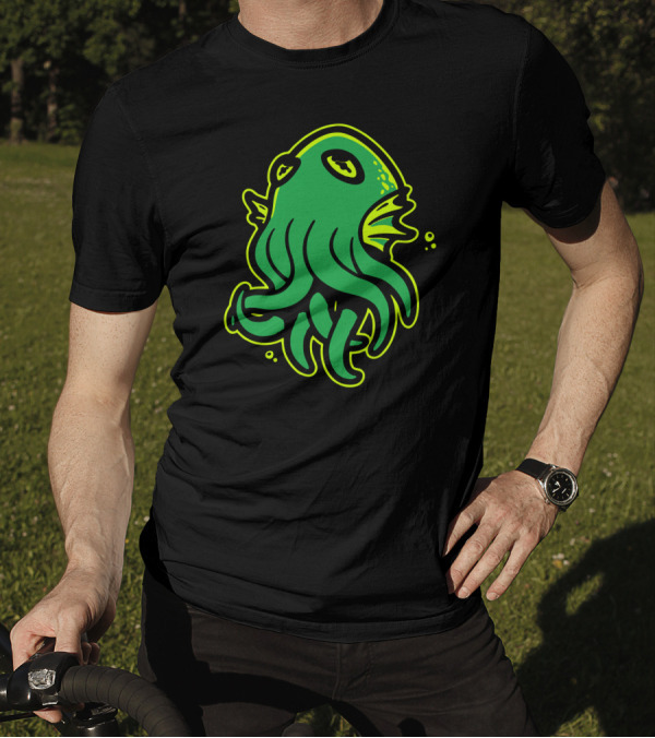 Call Of Kerthulhu Green Cthulhu Squid Monster T-Shirt