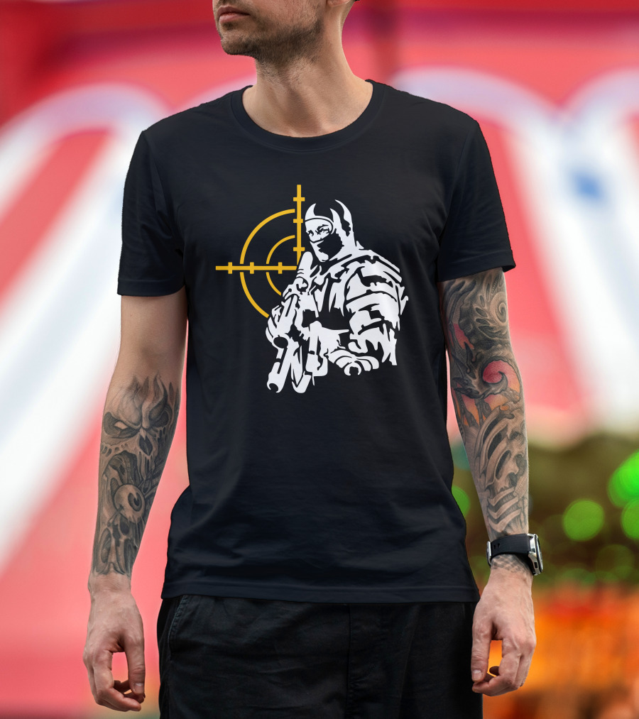 Cs Pro Gamer Tactical Operator with Crosshair T-Shirt