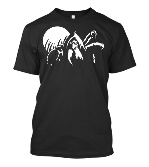 Dwarf The Hobbit Iconic Nocturnal Silhouette With Moon And Blade T-Shirt