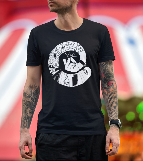 Premium T-Shirt: Aw Snap Astronaut with Cosmic Hand Gesture T-Shirt Aw Snap Astronaut with Cosmic Hand Gesture T-Shirt