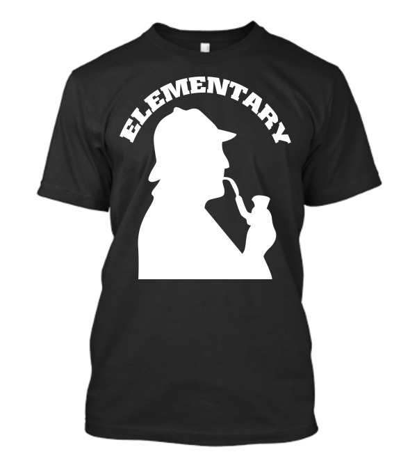Sherlock Holmes Elementary Silhouette With Pipe T-Shirt