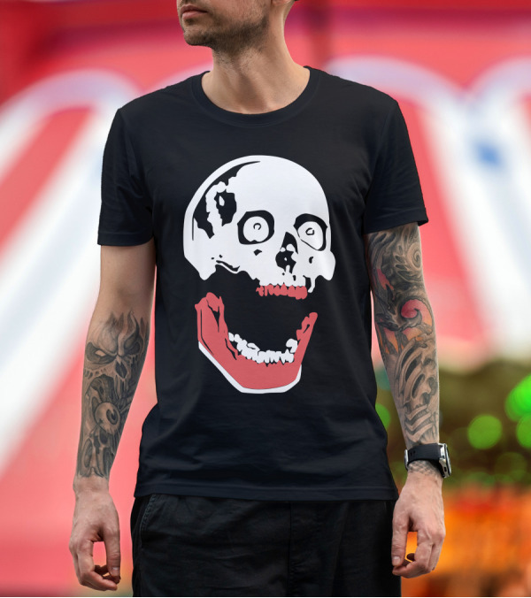 Premium T-Shirt: Happy Skull with Red Jaws T-Shirt Happy Skull with Red Jaws T-Shirt