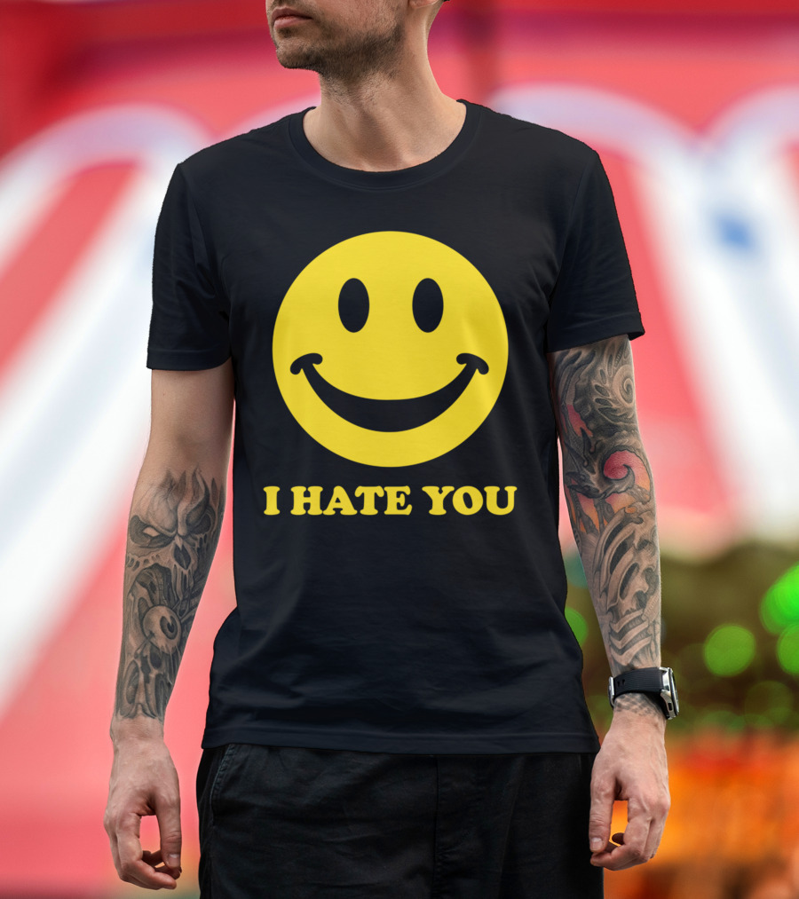I Hate You Smiley Face T-Shirt