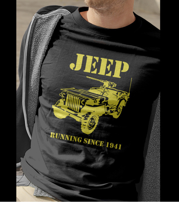 Jeep Army Running Since 1941 Vintage Military Vehicle Graphics T-Shirt