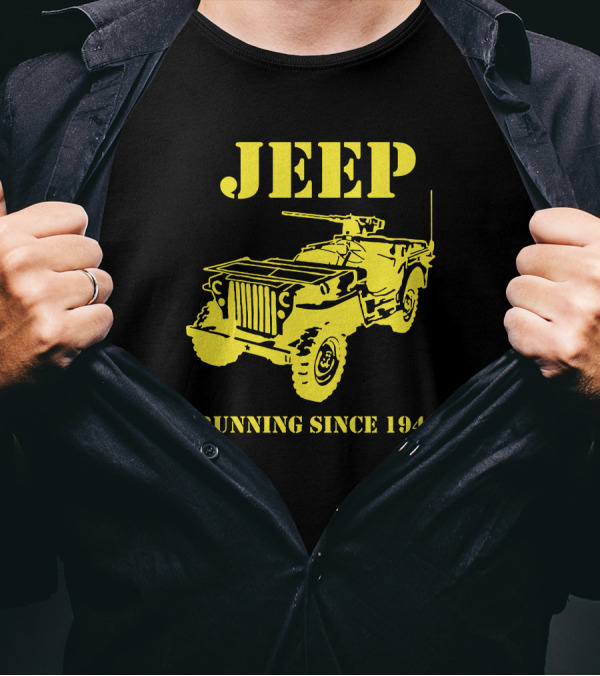 Jeep Army Running Since 1941 Vintage Military Vehicle Graphics T-Shirt