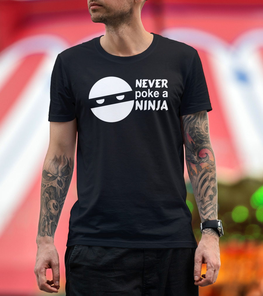 Never Poke a Ninja Mask Emoji T-Shirt