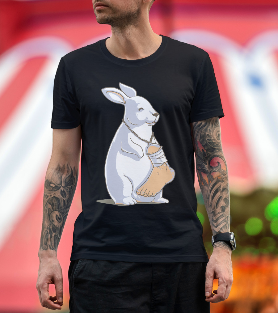 Lucky Rabbit with Foot Pendant T-Shirt
