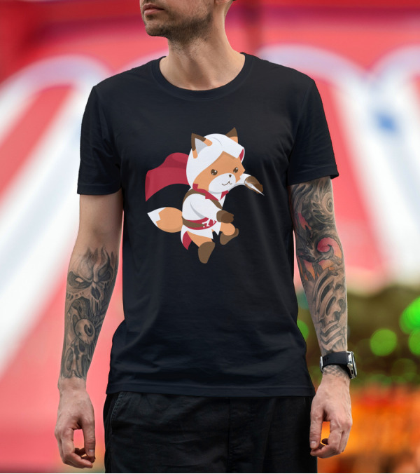 Premium T-Shirt: Fox Assassin Hooded Stealth Hero T-Shirt Fox Assassin Hooded Stealth Hero T-Shirt