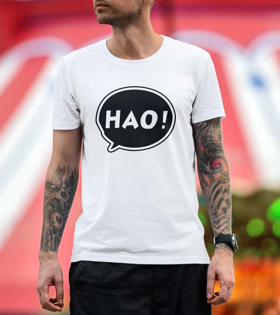 HAO Speech Bubble Text T-Shirt