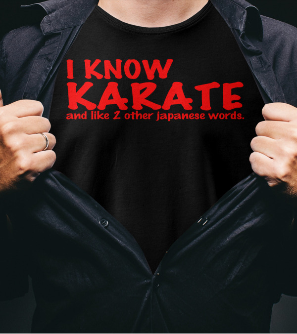 I Know Karate And Like 2 Other Japanese Words Karate Humor T-Shirt