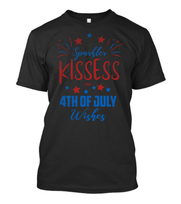 Sparkler Kisses And 4th Of July Wishes Veteran DD 214 T-Shirt