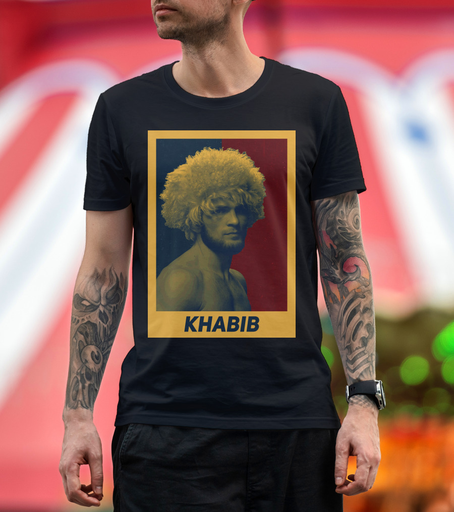 Khabib Papakha Portrait Yellow T-Shirt