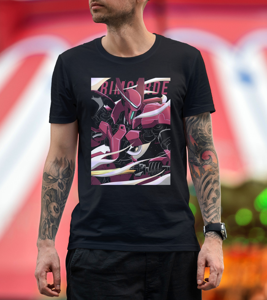 Mobile Suit Grimgerde Illustrated Anime Mecha T-Shirt