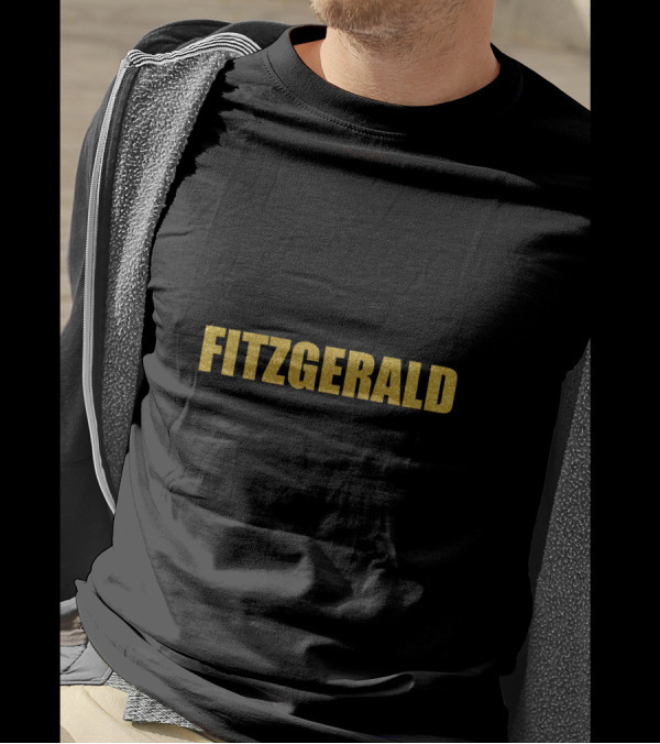 Fitzgerald Quality Scott Fitzgerald Mask Gold Text T-Shirt