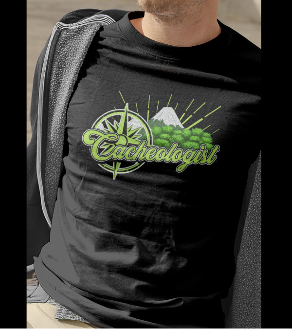 Cacheologist Geocaching Compass Nature Adventure T-Shirt