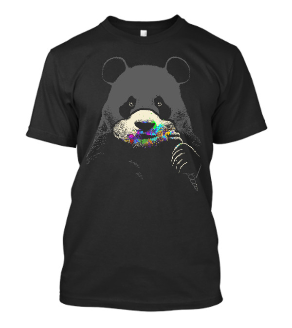 Panda And Unicorn Rainbow Pandas Eating Unicorn Chiffon Top T-Shirt