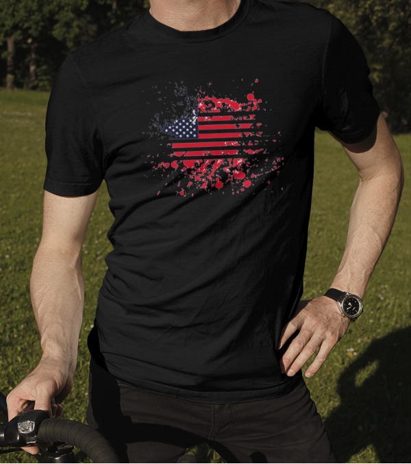 We Can't Breathe Distressed American Flag T-Shirt