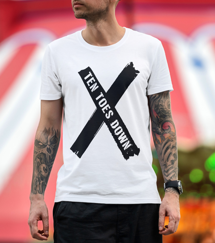 Deestroying Ten Toes Down TTD Merch X T-Shirt