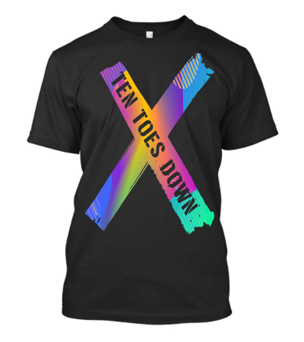 Deestroying Ten Toes Down TTD Merch X In Color Fluid T-Shirt