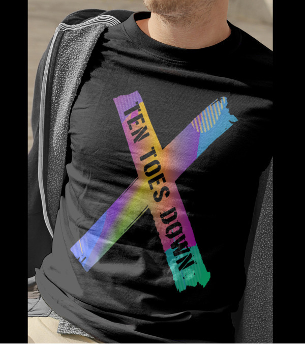Deestroying Ten Toes Down TTD Merch X In Color Fluid T-Shirt