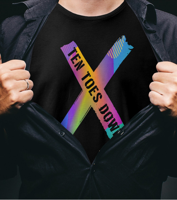 Deestroying Ten Toes Down TTD Merch X In Color Fluid T-Shirt