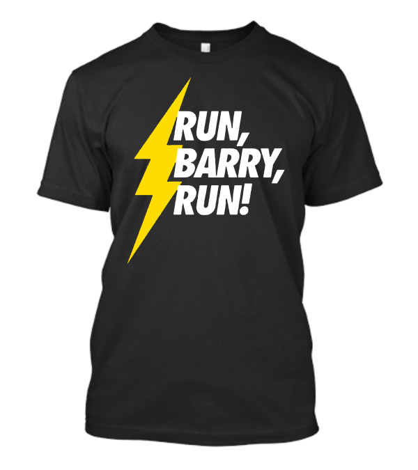 Run Barry Run Flash Gordon Lightning Bolt символ T-Shirt