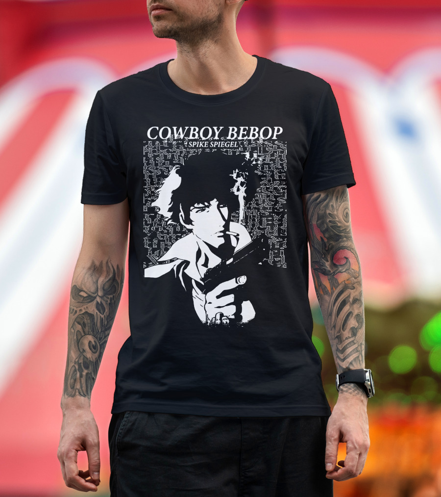 Cowboy Bebop Spike Spiegel Smoking Gun Anime Manga T-Shirt
