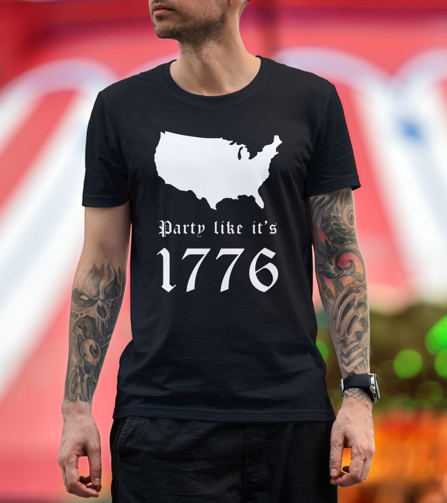 Party Like It's 1776 USA Map T-Shirt