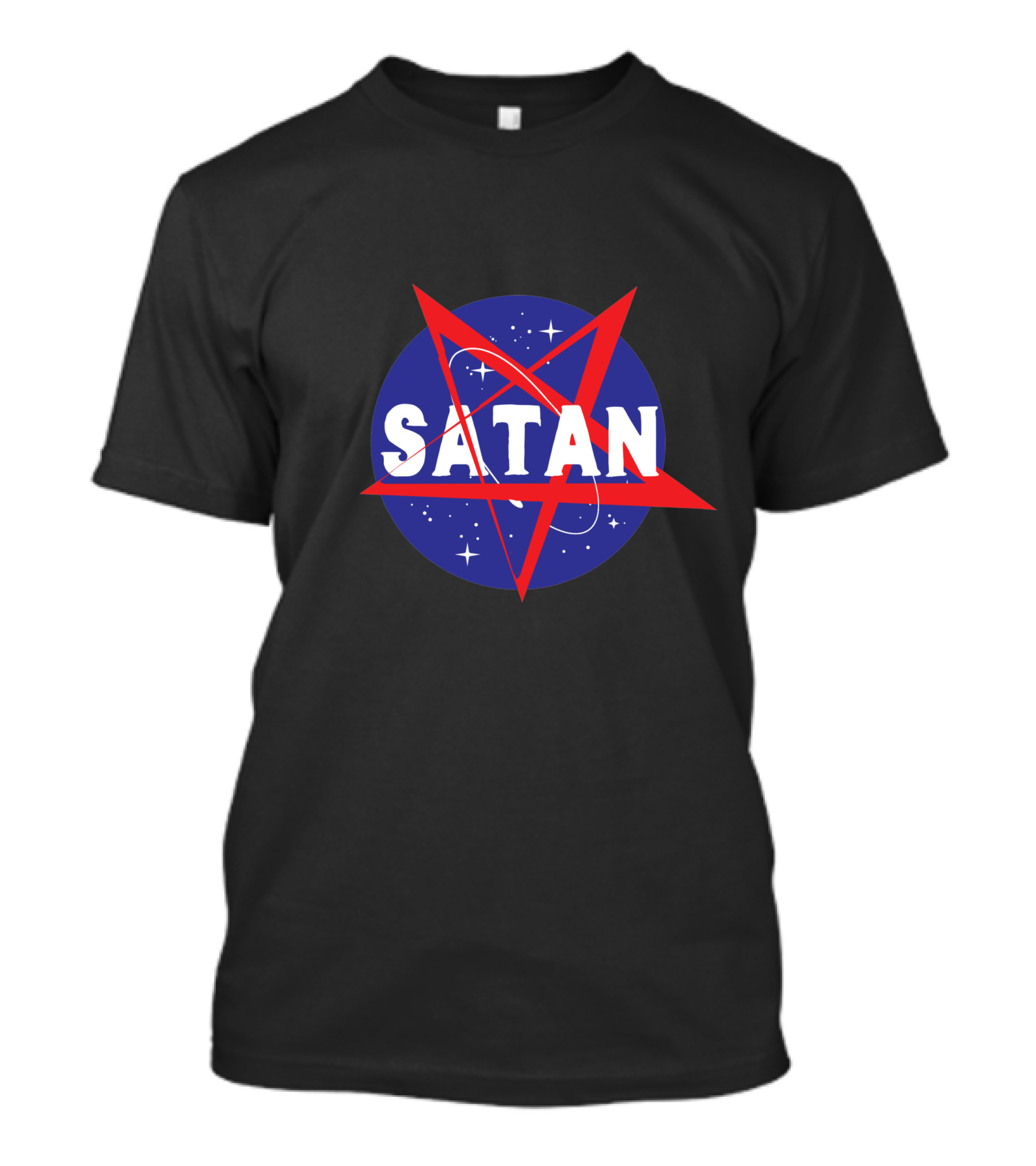 NASATAN SATAN Logo With Cosmos Elements T-Shirt