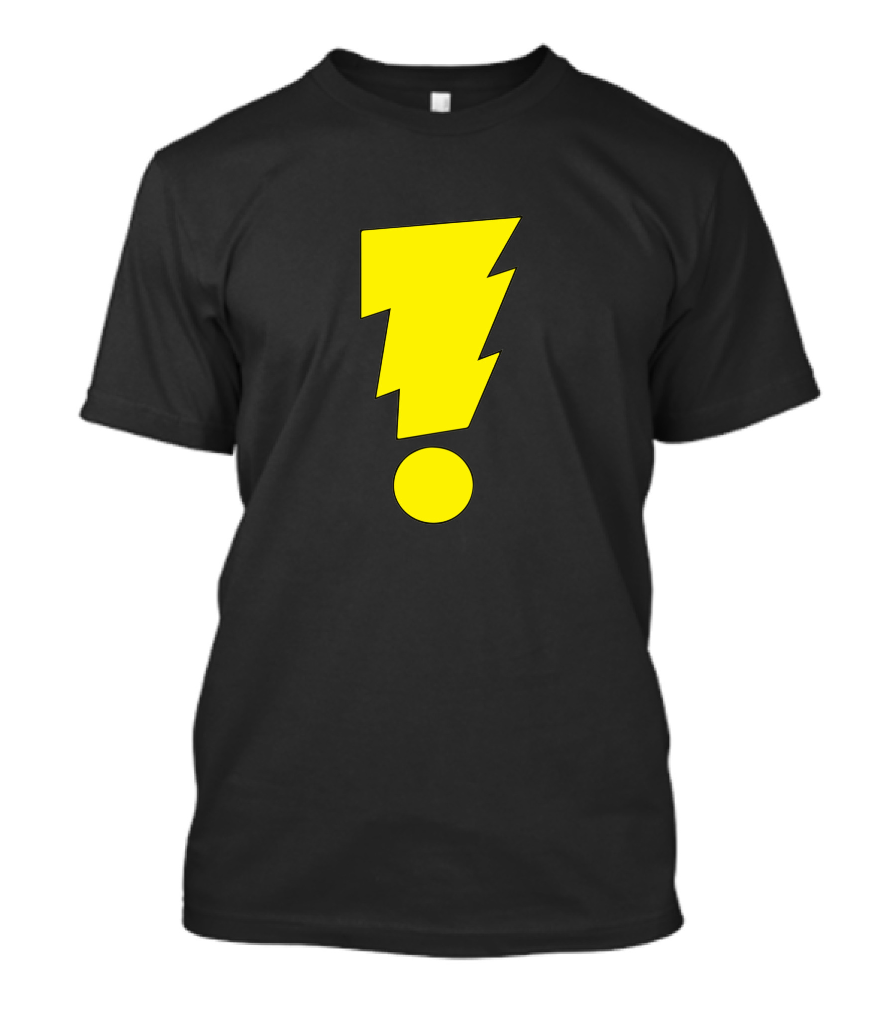 MADMAN Bold Yellow Exclamation Lightning Bolt T-Shirt