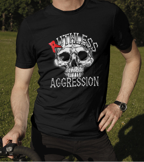 Ruthless Aggression Skull Design Ryback Wrestling T-Shirt