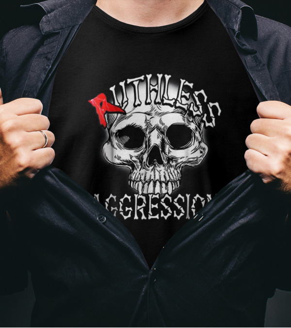 Ruthless Aggression Skull Design Ryback Wrestling T-Shirt